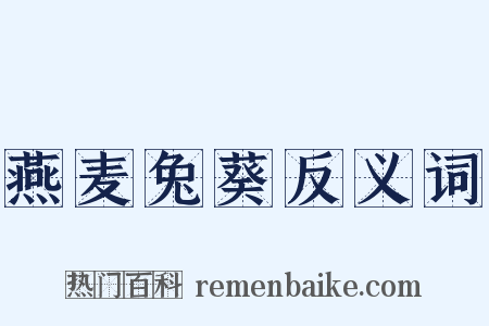 燕麦兔葵反义词是什么意思的图片